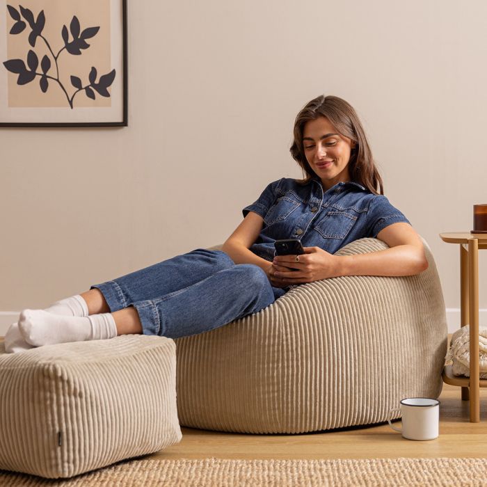 Home cozy bean bags maltesers buff